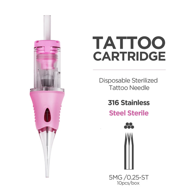 10pcs Tattoo Cartridge Needles Disposable Needles RL RM XF Series For Tattoo Machine For Eyebrow Eyeliner Permanent Makeup