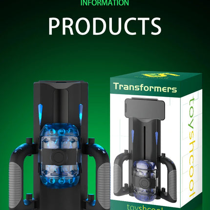 Fully Automatic Handle Masturbator 6-Segment Fixed-point Telescopic Male One-Key Burst Masturbation Cup Trainer Sex Toys for Men