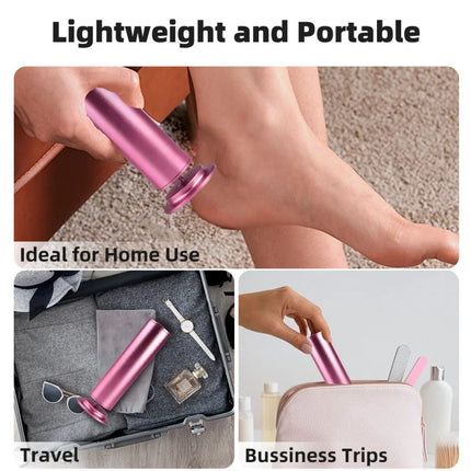 Electric Foot Grinder for Dead Skin Removal, Portable Pedicure Tool with Replacement Sandpaper, Heel Foot Care File