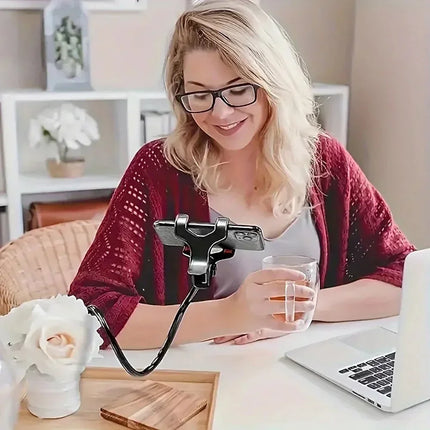 Lazy Gooseneck Long Arm Clip Bracket 360° Flexible Bedside Desktop Overhead Phone Holder For iPhone Samsung Live Stream