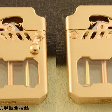 2026 Zorro Fuel Lighter New Creative Metal Windproof Cigarette Lighter Transparent Super Large Capacity High-end Men's Gift