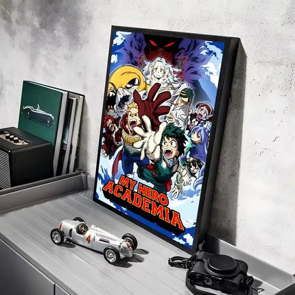 My Hero A-Academia Poster Stickers Mural Painting Self-Adhesive Wall Decals for Bedroom Living Room Home HD Decor Gift