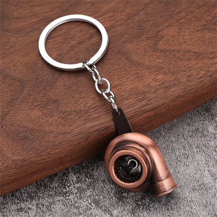 Creative Speed Gearbox Keychain Gear Head Pendant Keyring for Car Key Turbo Hub Brake Disc Charms Shock Absorber Keys Holder