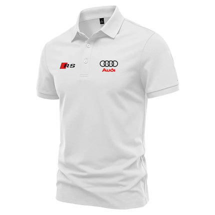 T Shirt for Men POLO Shirt Summer Audi Car Printing Products Fashionable Breathable Car Beauty Repair 4S Shop Customization Tops