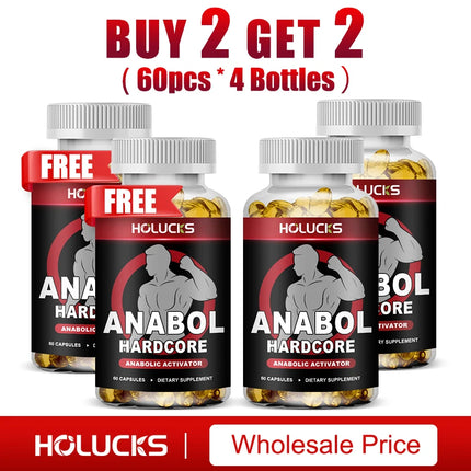 ANABOLIC Muscle Builder for Men, Boosts Energy, Strength & Endurance, Promote Muscle Protein Synthesis, Supports Hormone Balance
