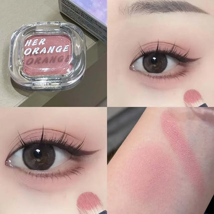 Gothic Red Brown Smoked Matte Eyeshadow Palette Smooth Shimmer Monochrome Eye Shadow Long-Lasting Brightening Silkworm Pigments