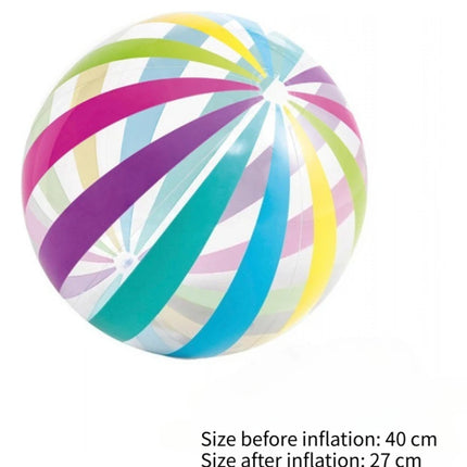 1pcs 15.35Inch/40CM Inflatable Beach Ball Colorful Striped Transparent Pool Toy for Water Play Summer Party Outdoor Beach Games