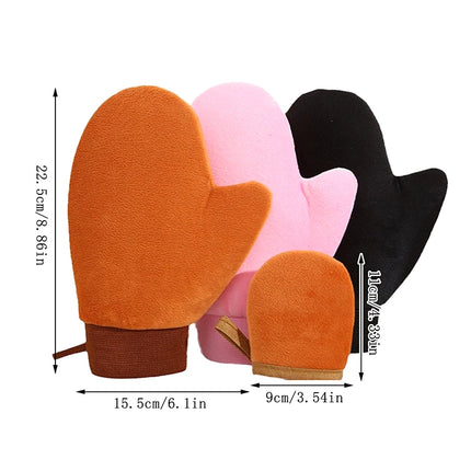 ZZ Reusable Body Self-Tanning Glove Cream Lotion Mousse Cleaning Glove Double-Sided Prevents Sticky Hands Applicator Self Tan