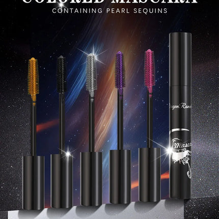 Colorful Waterproof Mascara Blue Purple Pearl Mascara Dense Eye Makeup Bronze Fine Diamond Silver Mascara Cream Cosmetics Makeup