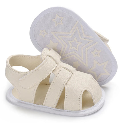 0-18M Baby Walking Sandals - Breathable Anti-Slip Soft Sole Shoes for Newborn Boys & Girls, Summer Infant First Walkers