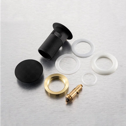 Easy-Clean Pop-Up Sink Drain with Anti-Clog Strainer and Overflow, Durable Push-Button Operation,Multifunctional Wash Basin Core