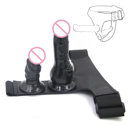 Double Penis Dildo Double Ended Strapon Ultra Elastic Harness Belt Strap On Dildo Adult Sex Toys for Woman Couples Sex Products