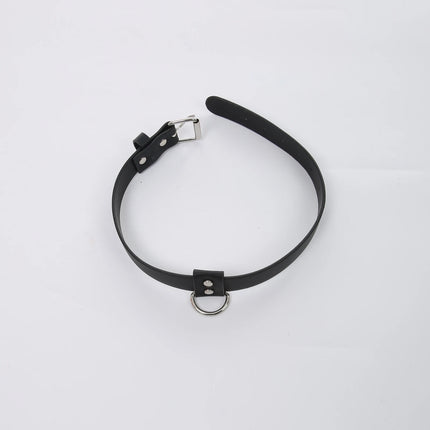 Choker Faux Leather Collar Gothic Punk Necklace Adult Couples Erotic Leash Bdsm Party Accessories