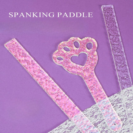 Acrylic Cute Cat Paw Design Cosplay Spanking Paddle Slave Sex Toy for Woman Men Paddle Spank BDSM Sex Whip Fetish Bondage Toys