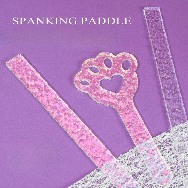 Acrylic Cute Cat Paw Design Cosplay Spanking Paddle Slave Sex Toy for Woman Men Paddle Spank BDSM Sex Whip Fetish Bondage Toys
