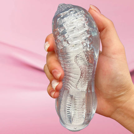 Male Masturbation Soft Rubber Transparent Vaginal Massage Airplane Cup Portable Hidden Male Tool Manual Trainer Adult Sex Toy