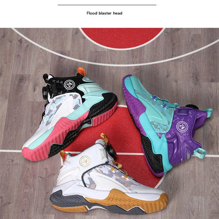 Kids Basketball Shoes Boys Sneakers Non-slip Child Trainer Basket Shoes Outdoor Children Sport Shoes