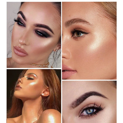 Natural Diamond Highlighter Powder 5 Color Shimmer Contour Nose Shadow Brightening Face Makeup Cosmetics Palette