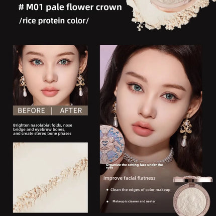 Flower Knows Little Angel Embossed Highlighter Natural brightening water light three-dimensional contour powder
