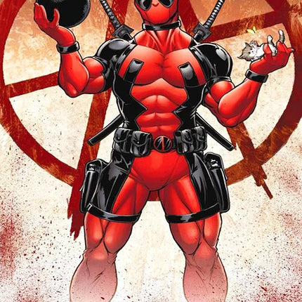 Superhero Deadpool Themed Custom Boys Birthday Outdoor Party Decoration Banner With Portrait Photography Studio Props Background