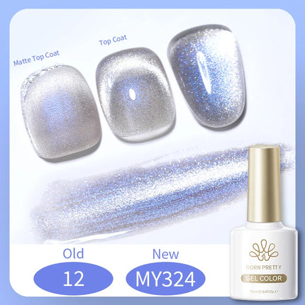 BORN PRETTY 10ml Silver Water Light Cat Magnetic Gel Nail Polish Nail Supplies Vernis Semi Permanent Gel for Fall Winter Nails