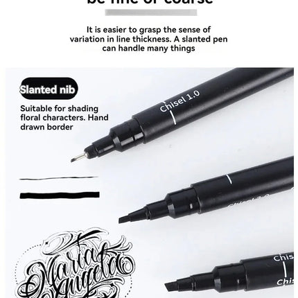 15/3 Size Fineliner Pens Black Micro Pigment Liner Pen Multiliner Drawing Pen for Artist Sketching Drawing Drafting Comic Design