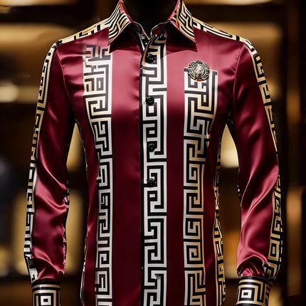 Men's Soft Breathable Long Sleeve Shirt High Definition Printed White Shirt Hawaiian Vacation Outdoor Social Party Mens Clothing