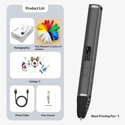 For Doodling Making Holiday Presents 3D Printing Pen With Oled Display temperature Control And Fast Extrusion With PLA Filament