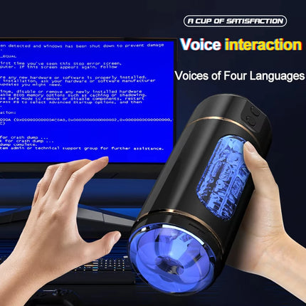 Intelligent Voice Automatic Male Sucking Masturbator Vibration Blowjob Machine Cup Sex Toys Adult for Men Masturbate Supplies 18