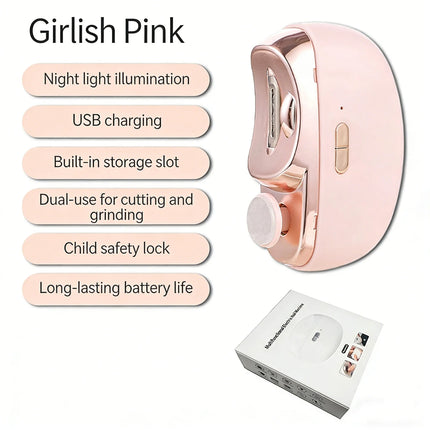 Electric automatic nail clippers, manicure, polishing trimmers, suitable for children, adults and the elderly