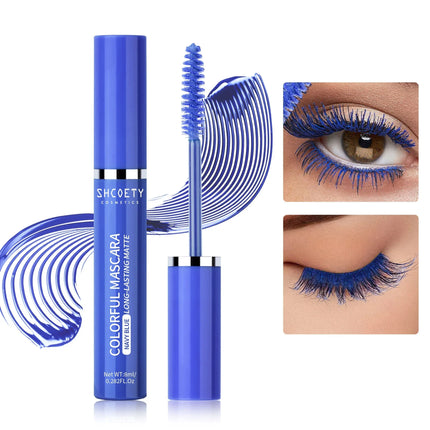 Wine Red Color Mascara Curl Thick Fiber Eyelash Extension Waterproof Non-smudding Blue Green Pink Black Eyes Lengthening Makeup