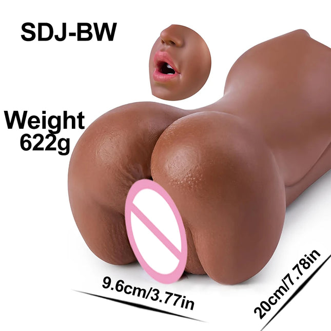 3D Deep Throat Artificial 3-in-1 Male Masturbation Cup Real Pocket Pussy Man Penis Stimulate Realistic Vagina Oral Blowjob Sex Toys