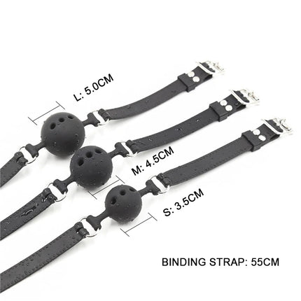 S M L Silicone Open Mouth Gag Ball BDSM Bondage Restraints Breathable Balls Harness Strap Sex Toy for Couples Erotic Accessories