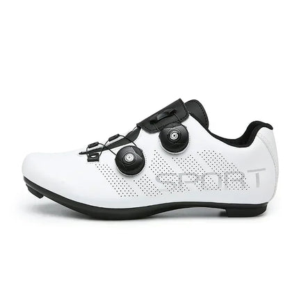 Cycling Shoes Road Bike Men White Breathable SPD Self-Locking Cleat Racing Road Bike Shoes Women Flat MTB Bicycle Sneakers