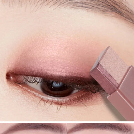 Double Color Eyeshadow Stick Gradient Shimmer Cream Pen Eye Makeup Cosmetic Eyeshadow Stick Korean Makeup