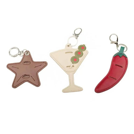 Cute Hanger Pentagram Star Keychain DIY Multi Functional Bag Charm Korean Creative Glasses Storage Clip Bag Pendant
