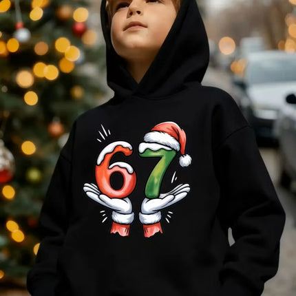 Funny Six Seven 6 7 Meme Hoodie for Kids Chaotic Humor Y2k Game Saying Tee Christmas Gift Boys Tops Fashion Children's Clothing