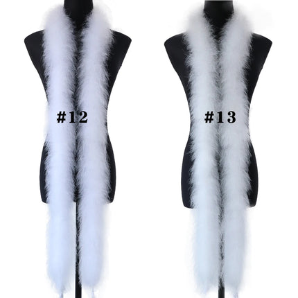 2M Soft Turkey Marabou Feather Boa 11-50g for Scarf Clothing Christmas Tree Decor Shawl Craft Costume Wedding Dress Plume Boas