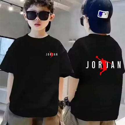 Summer brand pattern printed breathable cool cotton children's casual fashion short sleeved T-shirt