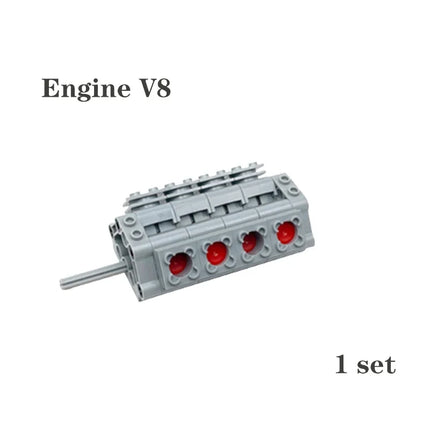 Technical Parts Kit V2 V4 V6 V8 V10 V12 V14 Engine Cylinder Building Blocks Bricks Model for High-tech Cars DIY Educational Toys