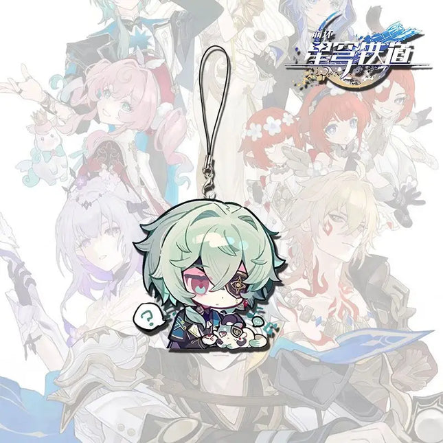 Honkai:Star Rail Phainon Mydei Chimeras Pet Acrylic Cellphone Strap Lanyard For Mobile Phone Case Keychain Key Chain Cover Hang