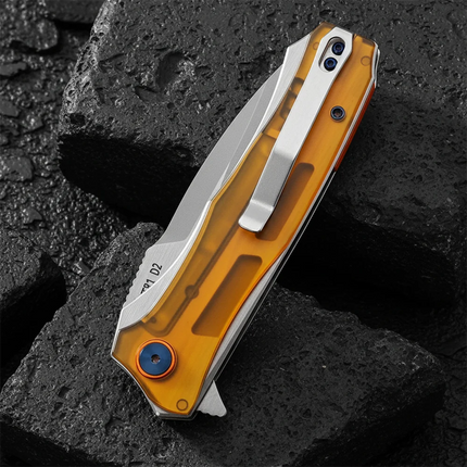 FREETIGER FT81 Folding Knife Ceramic Sandblasted D2 Blade G10/Carbon Fiber/PEI Handle Camping Hunting Survival Utility EDC Knife