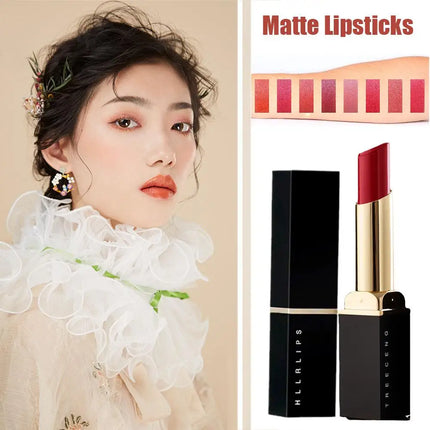 8 colors Lipstick Waterproof Sweatproof Long-lasting Makeup Glitter Matte Velvet Nude Lipstick Women Cosmetics Makeup