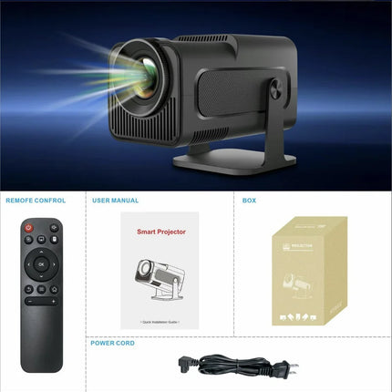 Projector, Newest Mini Portable Smart Home Theater Projector HY320, 4K HD Android Projector WiFi6 Bluetooth Auto Keystone Correc