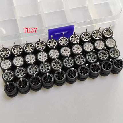 20 Sets 1/64 Wheels Rubber Tires Diameter 9.8mm 11mm 14mm 17mm for Matchbox/Domeka/HW 1:64 Diecast Alloy Car Models