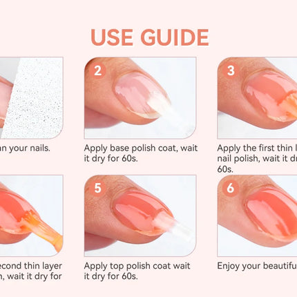 SAVILAND 12 Color Pastel Nail Polish Set Quick Dry Non Gel Formula with Castor Oil Base Top Glossy Coat for Manicure Art