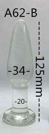 Glass Anal Plug 3 Size Butt Plugs Trainer Transparent Dildos Anal Plugs for Beginners Adult Set Products Sex Toys for Women Men