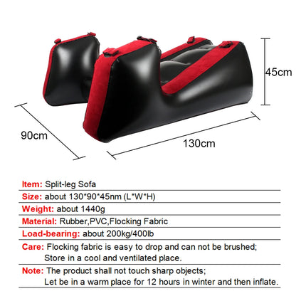 Flocking PVC With Straps Sex Furniture Aid Adult Games Sex Chair Bed Sex Tools For Couples Women Split Leg Sofa Mat Inflatable