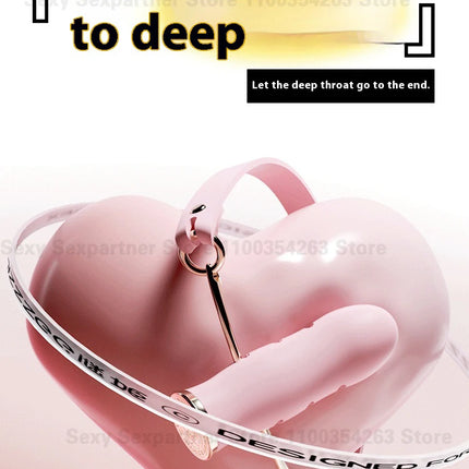 Bondage Vibrating Deep Throat Mouth Plug Leather Replaceable Mouth Balls Bdsm Mouth Gag Sex Toys Flirt Sex Tool Simulation Dildo