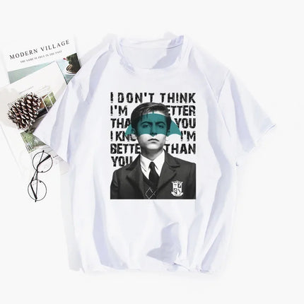 Umbrella Academy Printed Short Sleeve T-Shirt Women's Fashion Cross-Border Modal Material Crew Neck Floral Patchwork Wish EBay